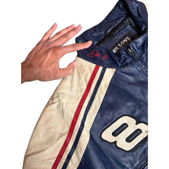 Vintage Nascar Dale Earnhardt Budweiser Racing Leather Jacket - Picture 11 of 13